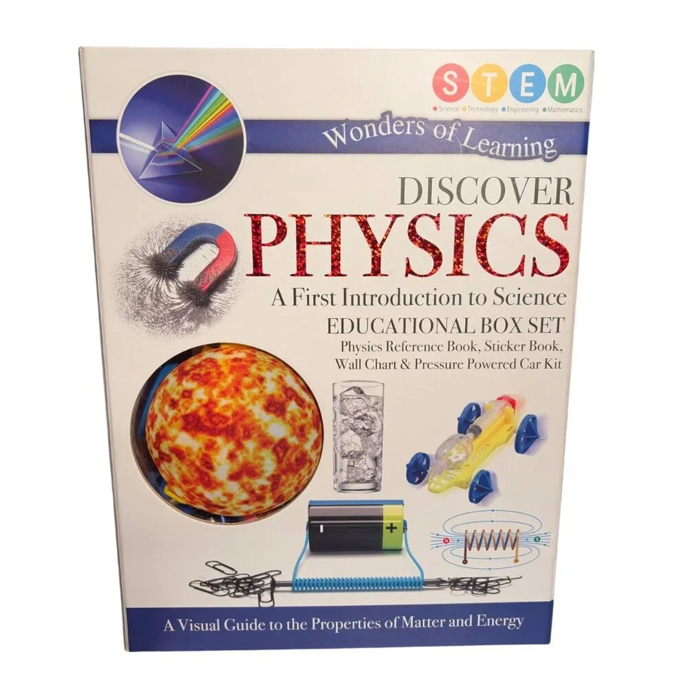 Educational Box Set Kids STEM Learning Kit Reference Book Stickers Wall Chart - Picture 1 of 4